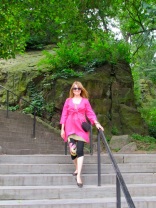 carmen on stairs in park 2