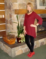 red and black tunic