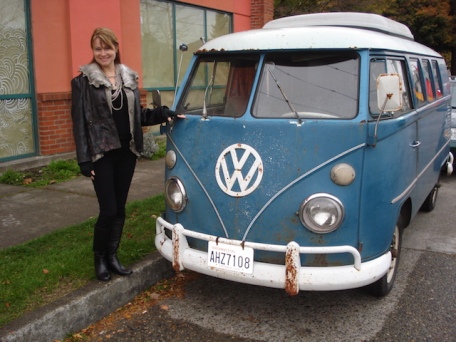 VW bus at Fremont Flea Market in Seattle. Sometimes it's good to leave the old cars in their rustic state.